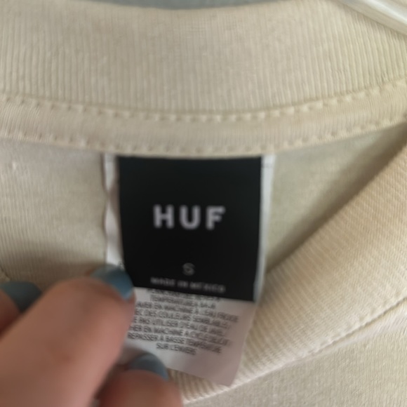 HUF men NWOT tan Sound Systems long sleeve skateboard tshirt - Picture 2 of 12